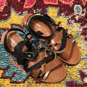 Never worn cheeta and black shoes